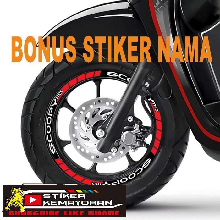 Stiker velg cutting stiker list roda Honda scoopy new