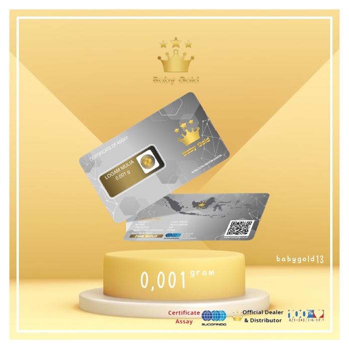 Baby Gold 0.001 gram logam mulia