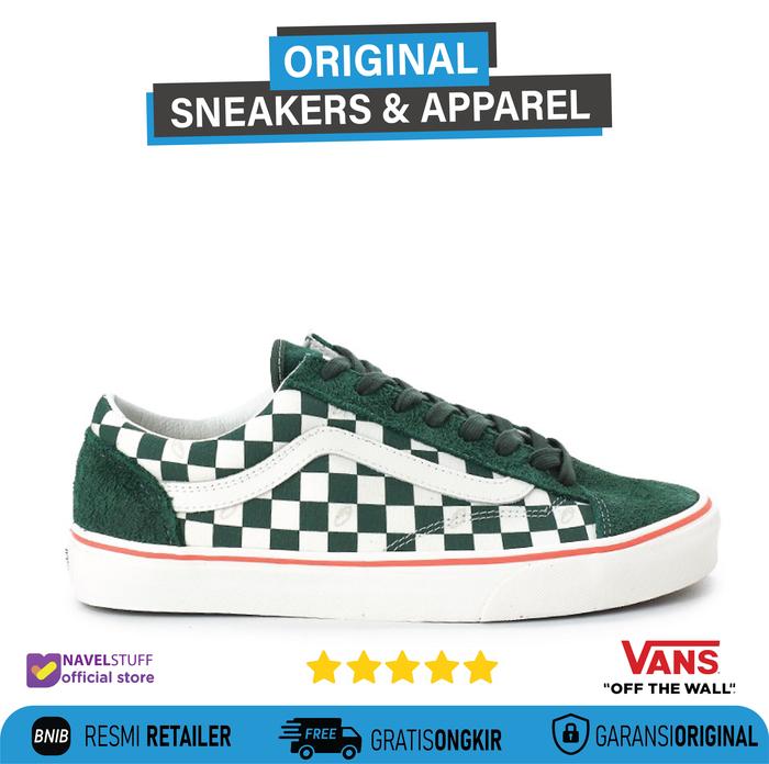VANS Old Skool Style 36 Green/Marshmallow Original Resmi (PT.Navya)