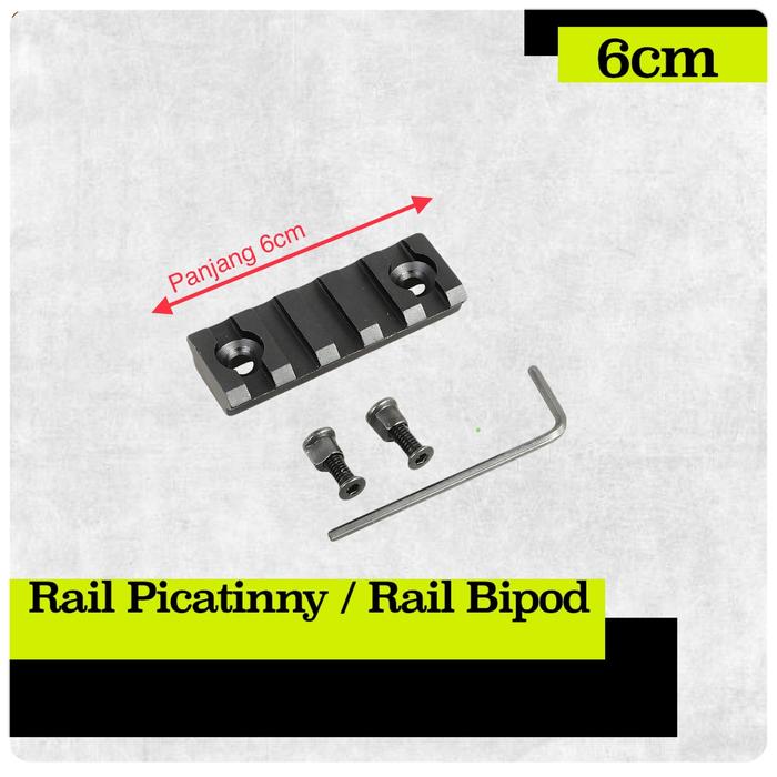Rail picatinny 6cm - Rail Bipod - Bipod Rail - Rail - Bipod mount