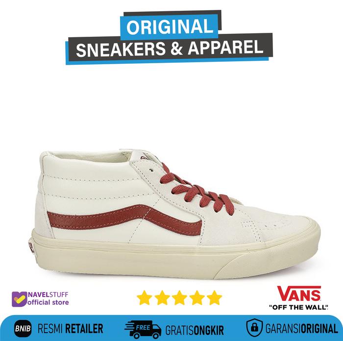 VANS SK8 Mid Vintage Pop Marshmallow/Turtledove Original Resmi BNIB