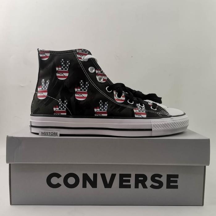 Sepatu Converse CTas Pro Camo Peace Men's Sneakers - Olive Map