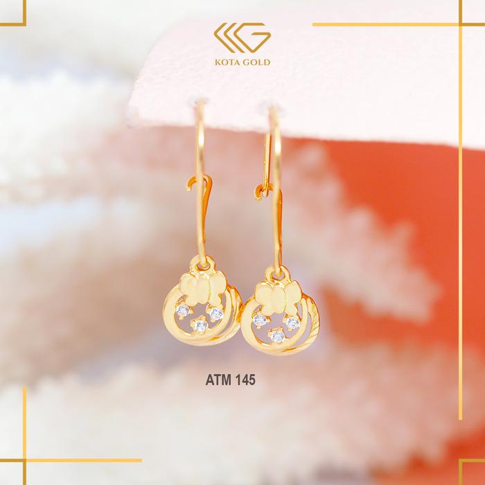 ANTING EMAS ASLI KADAR 300 DAN 375 KUPU KUPU KODE ATKMN 145