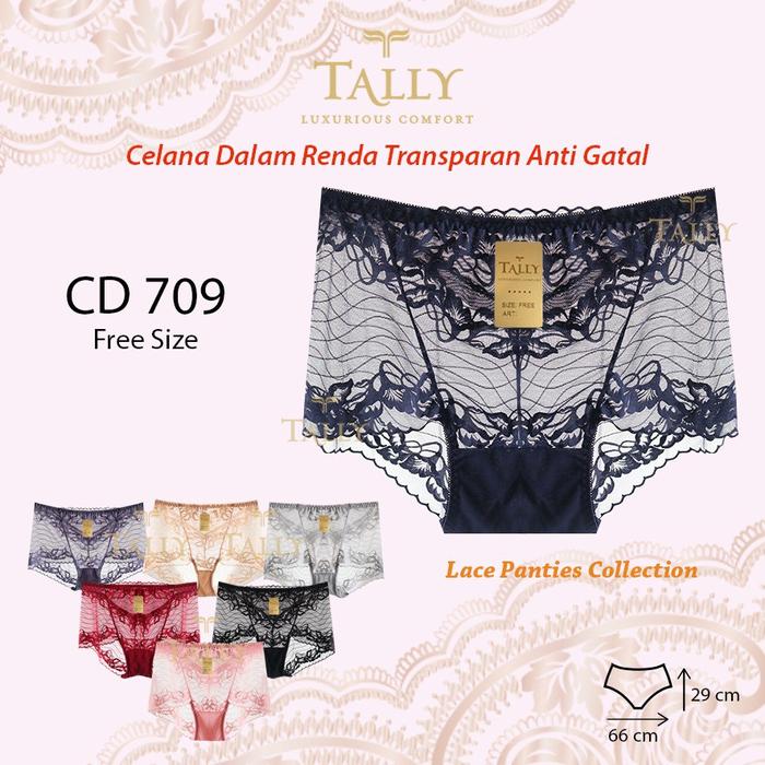 TALLY CD CELANA DALAM RENDA 709 FREE SIZE FIT XXL RENDA TRANSPARAN