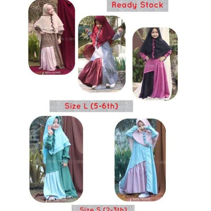 Gamis Zeta Cordelia Series / Set Syari / Premium