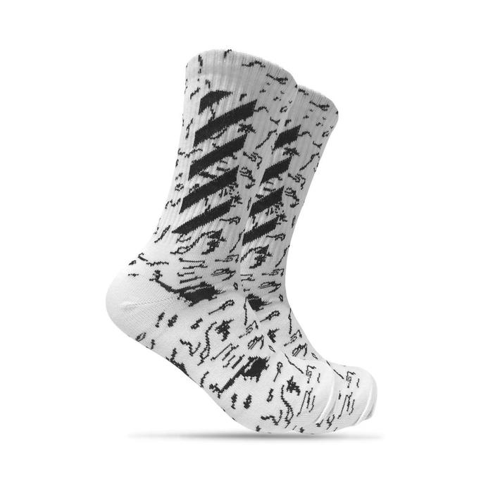 Kaos Kaki Oldschool Kaos Kaki Motif Offwhite Corak Putih Mohaki