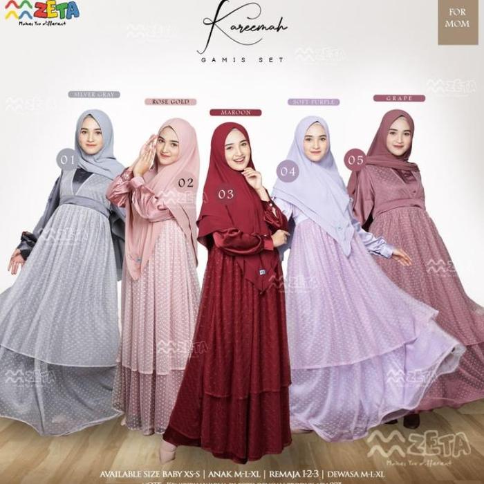Zeta | Set Gamis Dewasa Tile Stylish "Kareema Series"