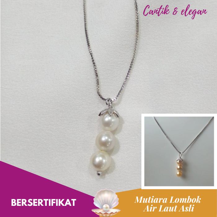 Kalung Liontin Mutiara Laut / Liontin Mutiara Lombok Asli