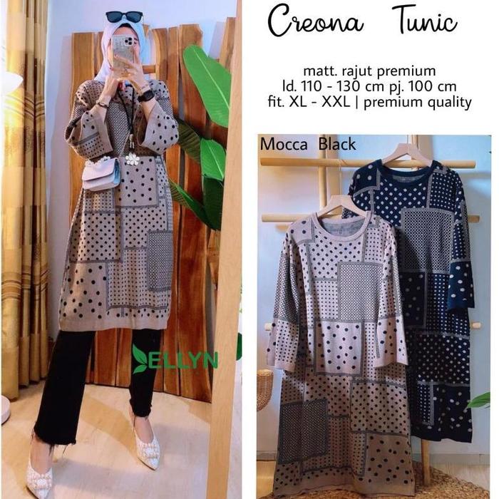 Kaos Tunik Rajut Premium Jumbo Tunic Oversize Big Jumbo Wanita Muslim