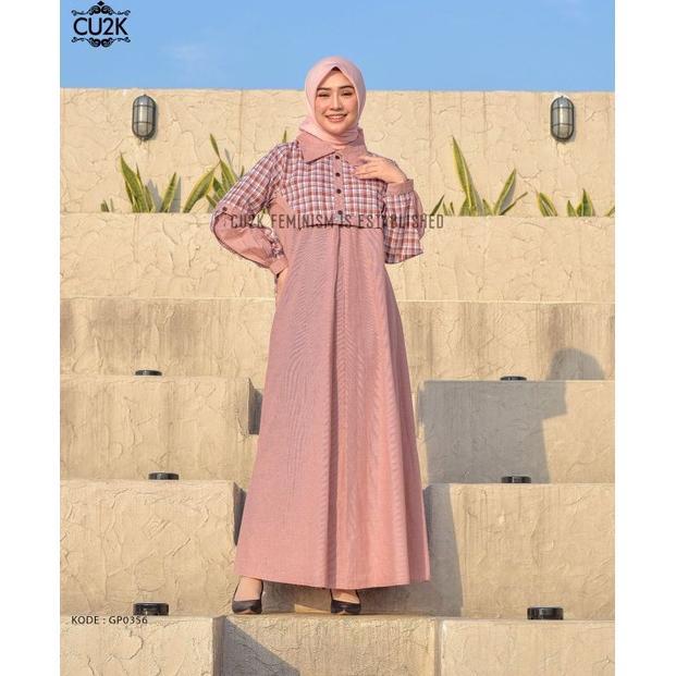 Dress Cu2K Terbaru Calista Gamis Wanita Modern Original Brand Cucuk