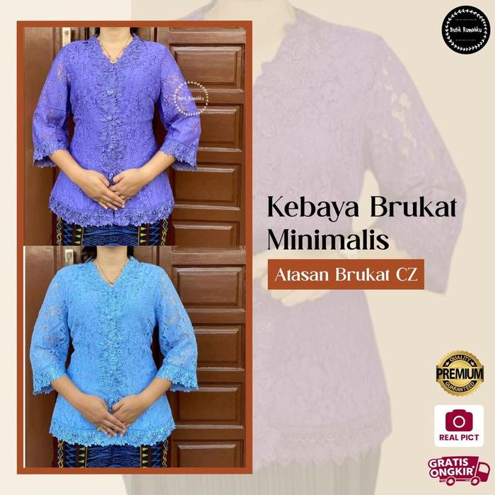 Pakaian Atasan Brukat Cz Blouse Outfit Remaja Baju Kondangan Wanita