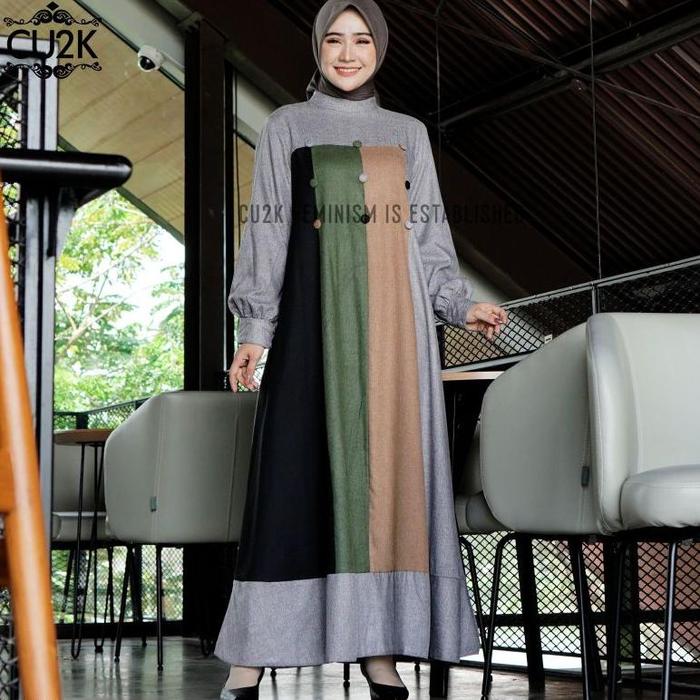 Gamis Cu2K Terbaru Dress Pelangi Original By Cucuk Collection Feminism