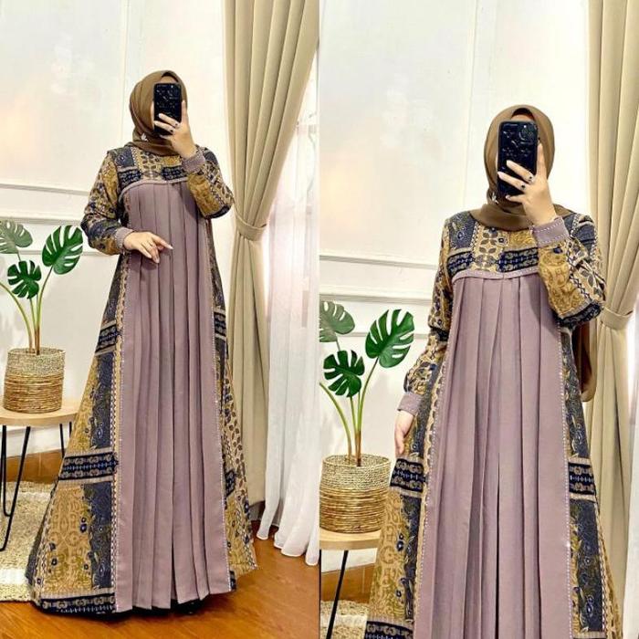 Gamis Terbaru Dress Najwa Original Brand Amore By Ruby Fashion