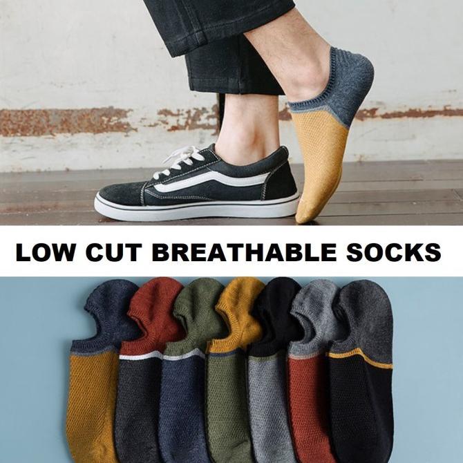 Ennwen Kk70 Koas Kaki Pria Low Cut Breathable Socks