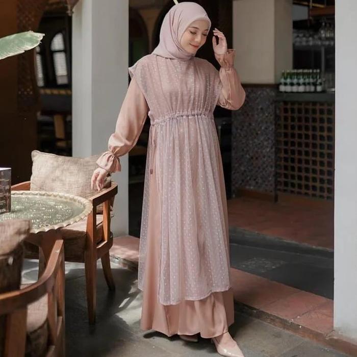 Belva Set Dress / Dress Kekinian / Dress Model Terbaru / Baju