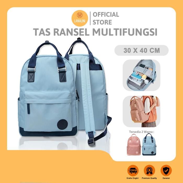 Tas Ransel Backpack Sekolah Cewek Cowok Laptop Asus Acer 12 13 14 inci
