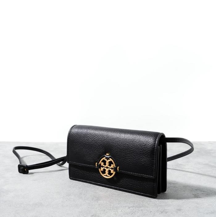 TORY BURCH Miller wallet crossbody bag in Black