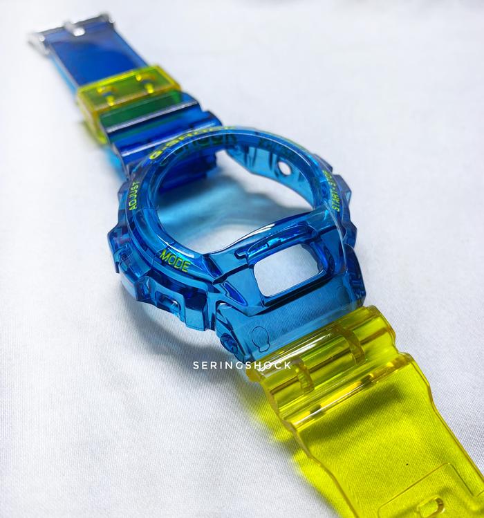 BNB Gshock GDX6900 TWO TONE CLEAR Strap Besel Casio G-shock