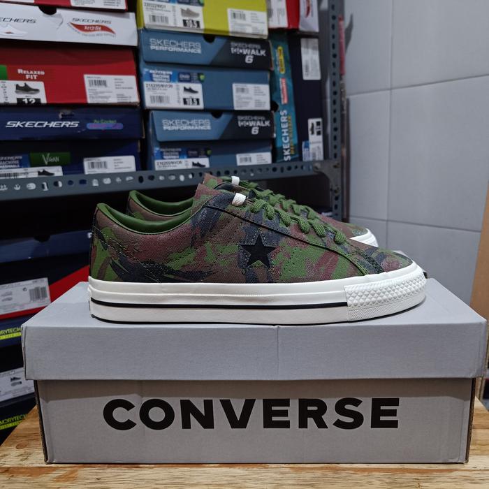 Converse One Star Pro OX Cypress Green / Black / Egret Resmi MAP