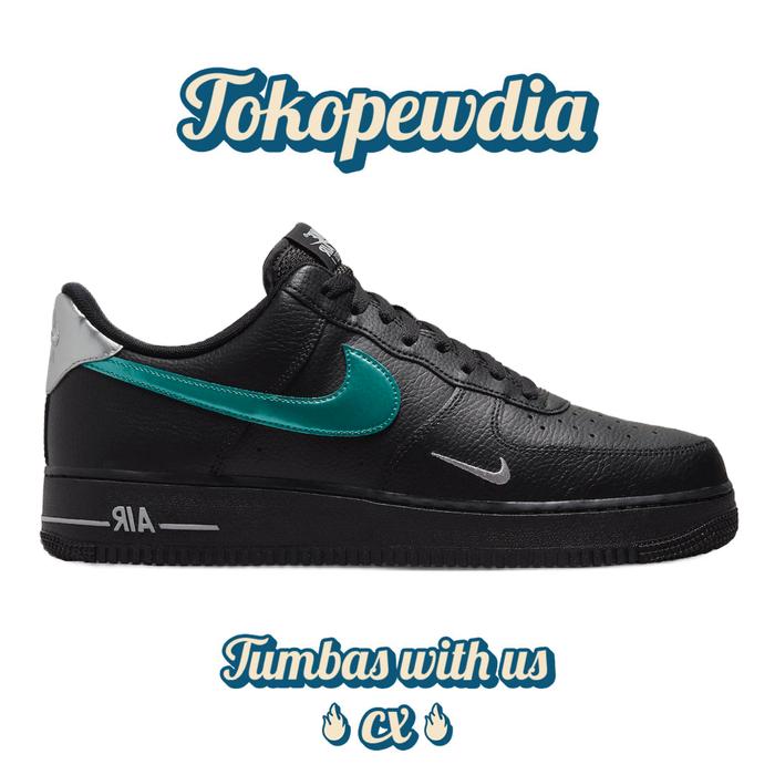 Nike Air Force 1 '07 Black Blue Lightning Wolf Grey