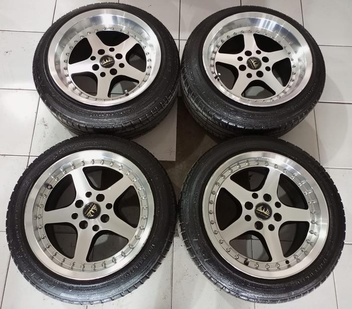 Velg Mobil Bekas Equip Ring 15 Lobang 4x100/4x114,3 + Ban 175 55 R15