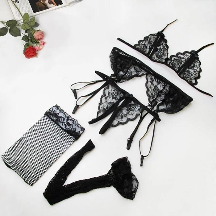 Set Bra G String Wanita Sexy Miss Isyana Plus Stoking