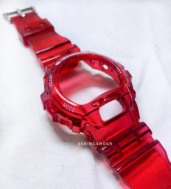 BNB Gshock GDX6900 RED CRYSTAL CLEAR Strap Besel Casio G-shock