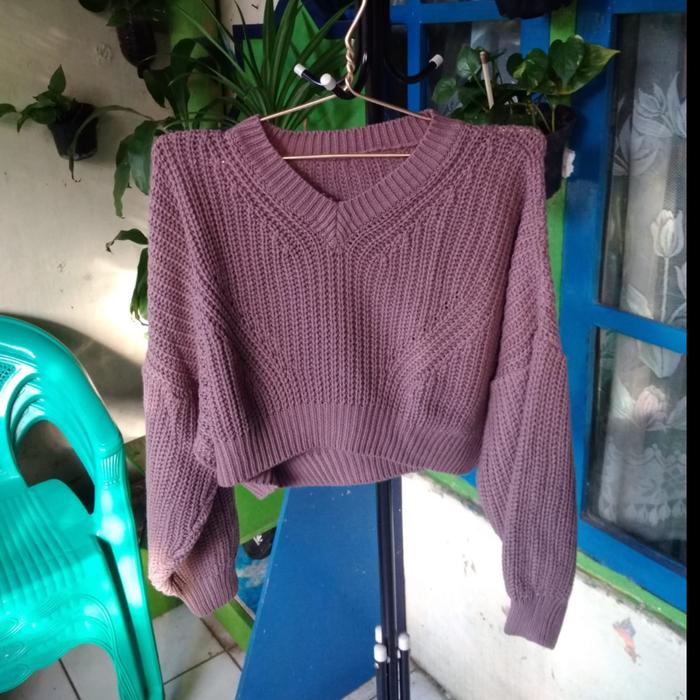 RAJUT - SWEATER CROP RAJUT - CROP TOP - CROP RAJUT - THRIFT