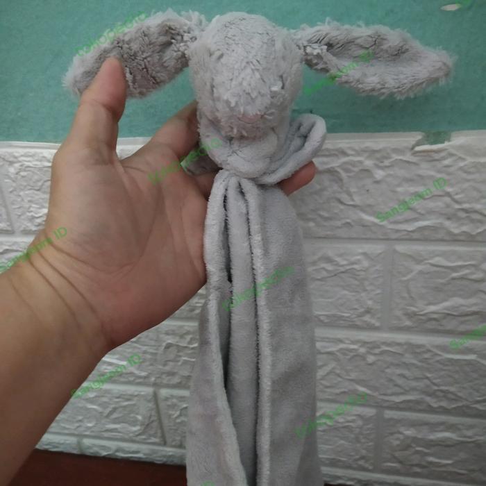 sapu tangan ori jellycat preloved warna abu-abu