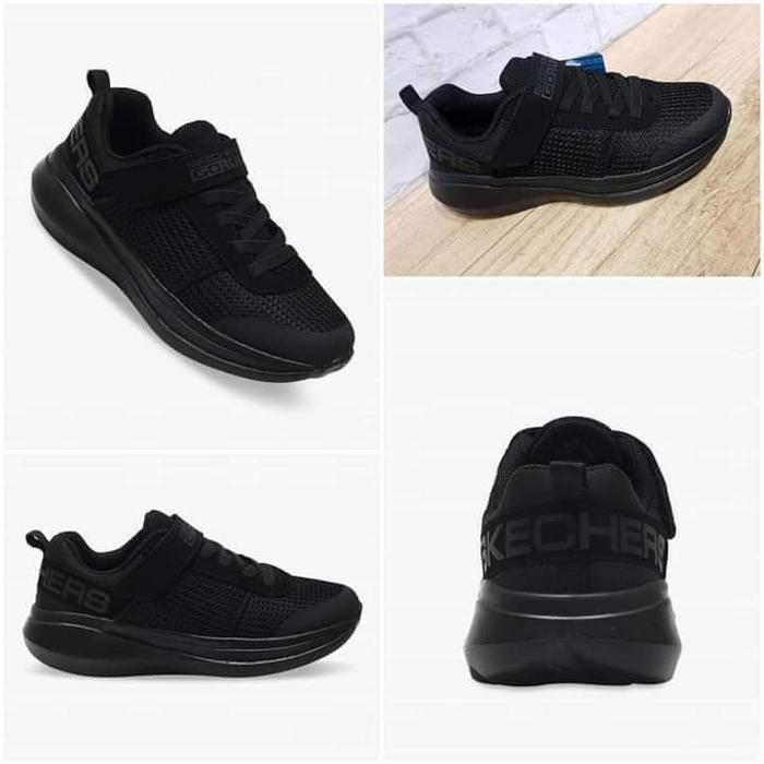 SALEEE 100% ORIGINAL SKECHERS GO RUN FAST DENZO FULL BLACK UNISEX