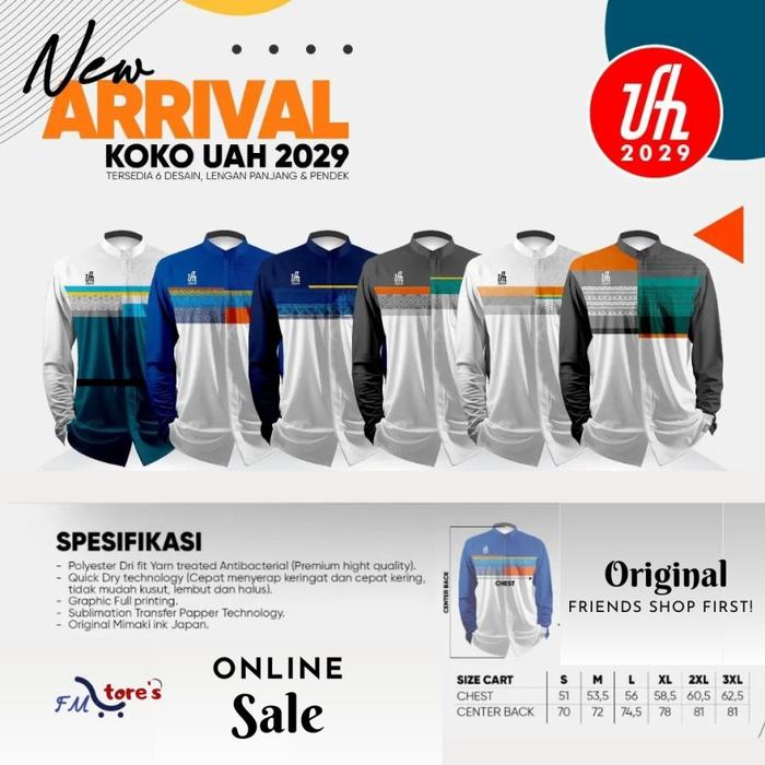Baju Koko Premium Ustadz Adi Hidayat UAH 100% Original Lengan Panjang