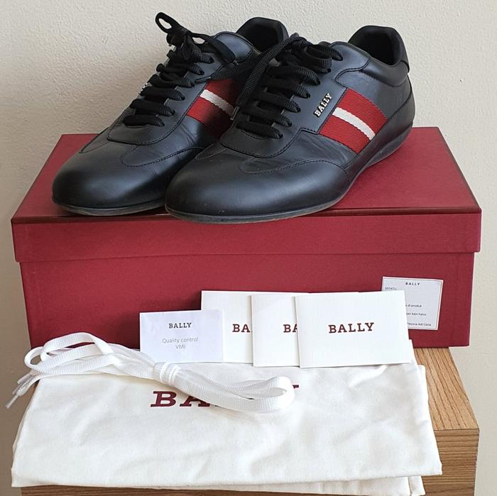 [preloved] BALLY Haldin Leather Sneakers in Black Men Shoes Sepatu