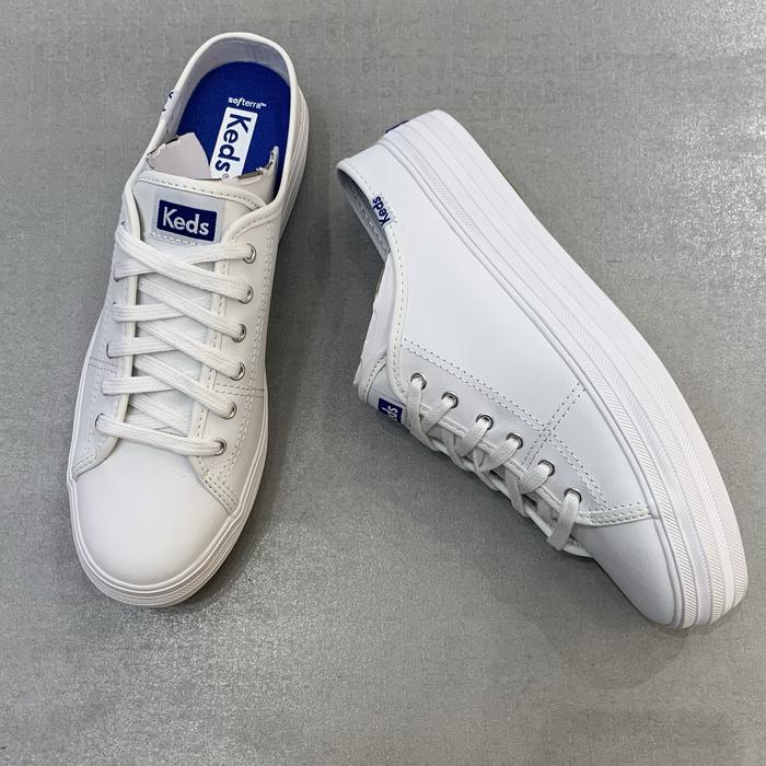 KEDS-TRIPLE KICK MULE LEATHER WHITE