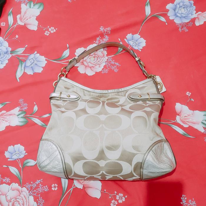 tas handbag Rare COACH Original  seri Rare Euc Colette  Signature Logo