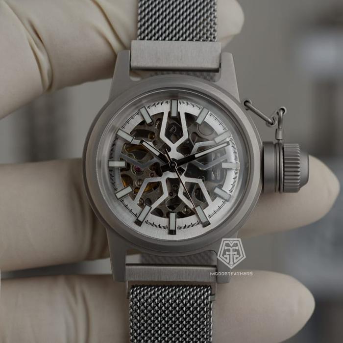 Customized watch diver style NH70A with defy classic dial u-boat case