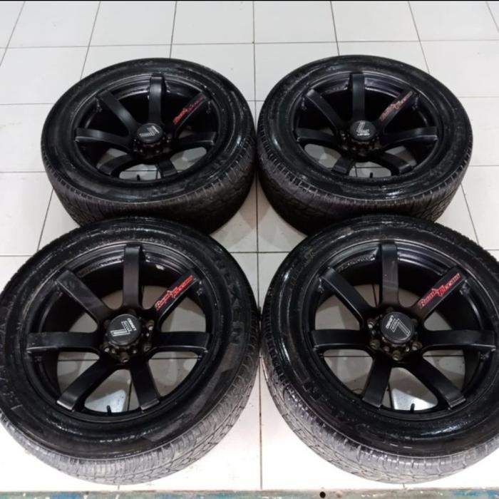 velg mobil bekas ring 20 lubang 6 ban 285/50/20 racing lenso, pajero