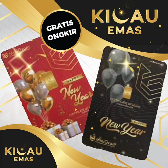 Minigram 0.005 Gram New Year Gift Series Emas Batangan 24 Karat