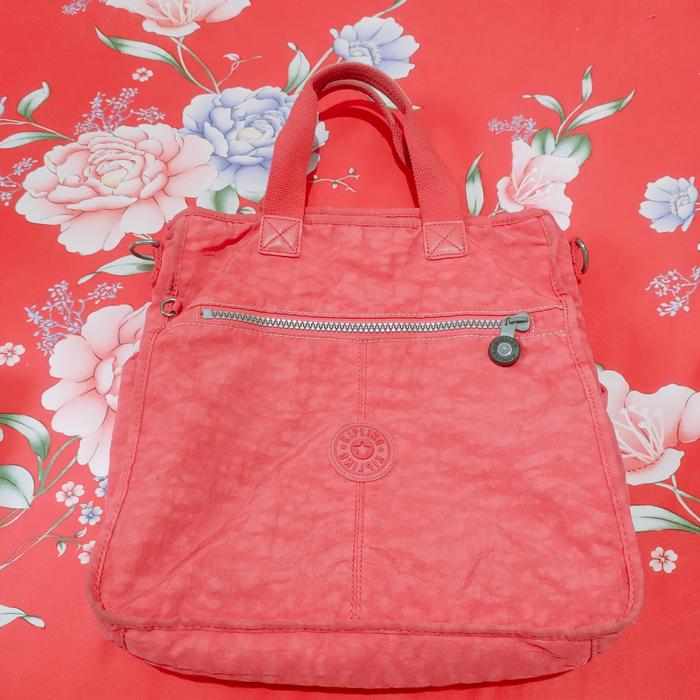 tas KIPLING Hobo bag original seri BECK light pink size 32x33cm