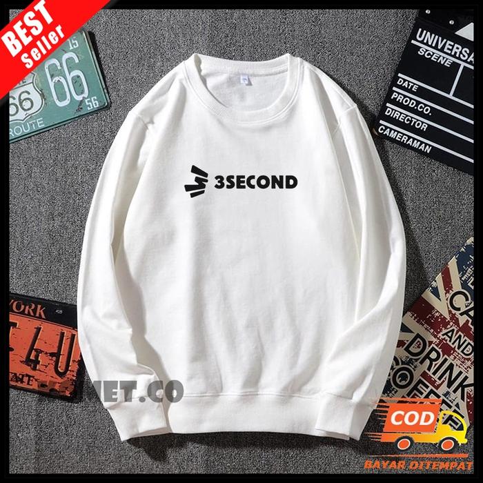 Sweater Crewneck 3scnd Jaket Sweatshirt Long Sleeve Outwear M L XL XXL