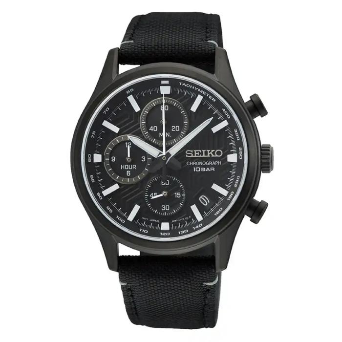 Seiko Pria SSB421P1 Quartz Chronograph Sapphire Black Dial SSB421