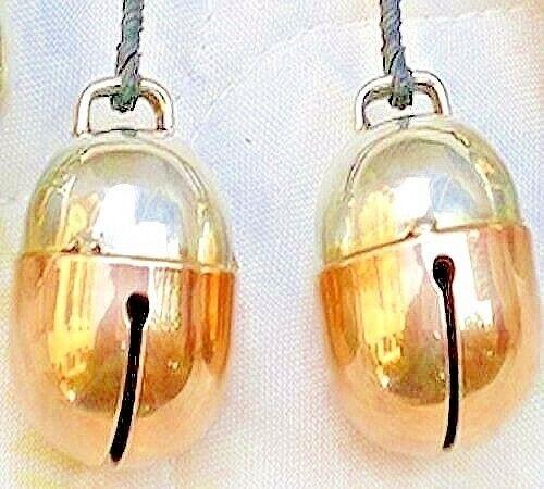 Falconry Bells Pair Two Tensile Acorn Bell (Best L-Copper & Silver)