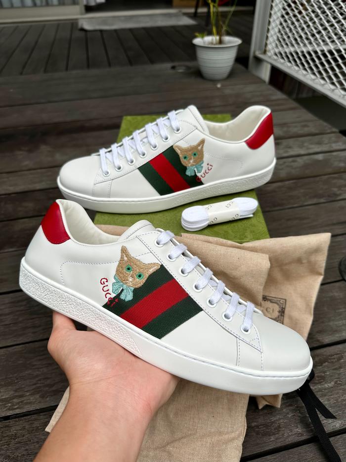 GUCCI ACE CAT SNEAKERS 100% AUTHENTIC ORIGINAL