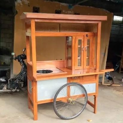 Gerobak bakso malang / gerobak bakso aci keliling roda becak