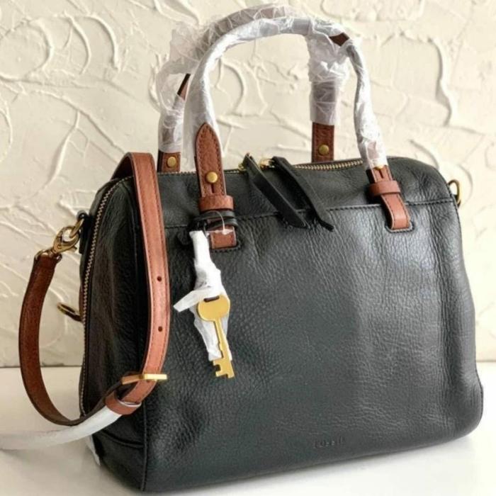 tasFOSSIL rachel satchel black