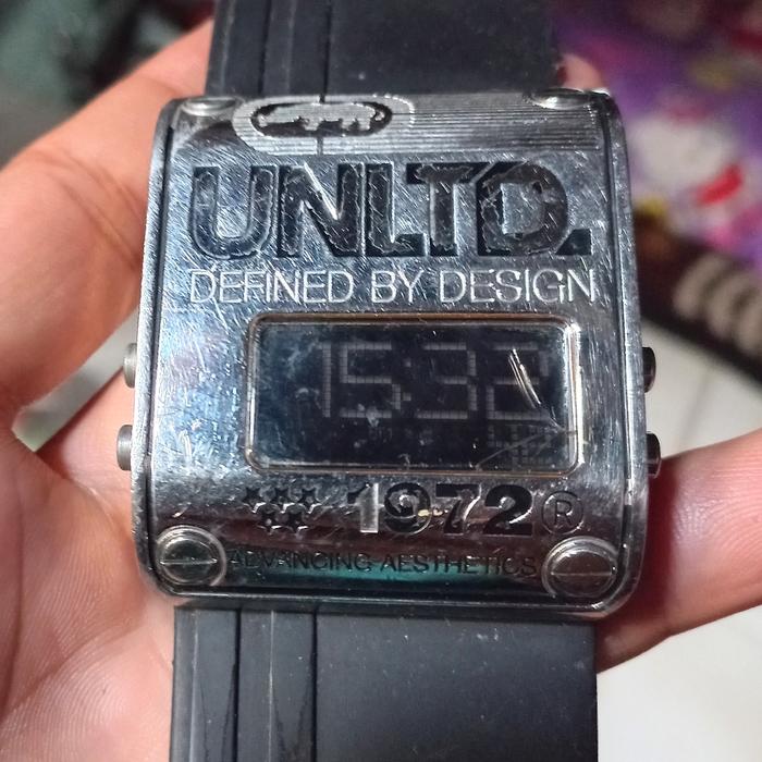 jam tangan digital marc ecko original second ada minus