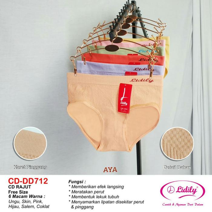 CD RAJUT LYDYLY DD712 CELANA DALAM WANITA SEMI KORSET FREE SIZE FIT XL