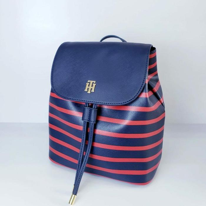Tommy Hilfiger Backpack stripe navy red