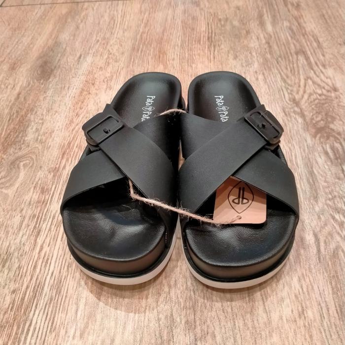 sendal wedges wanita bata karet new