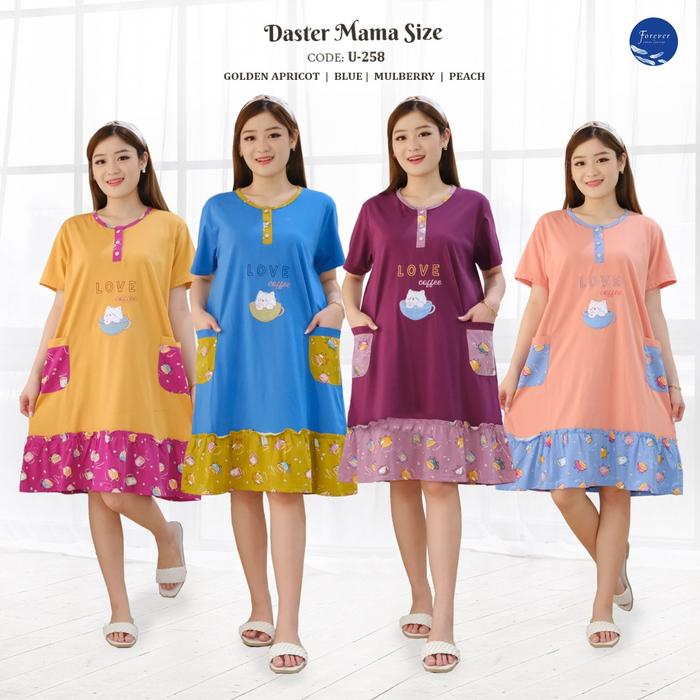 DS035 Daster Mamasize Forever Sweet Grosir Baju Tidur Piyama Wanita