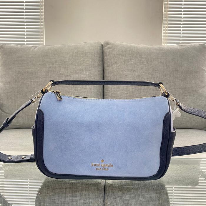 Kate spade Ks smoosh medium crossbody suede blue multi